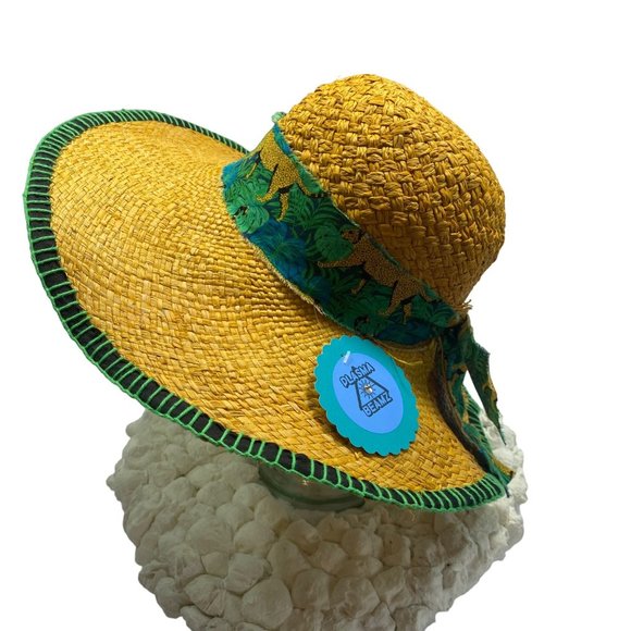 Leopard Banded Straw Sun Hat main image 11